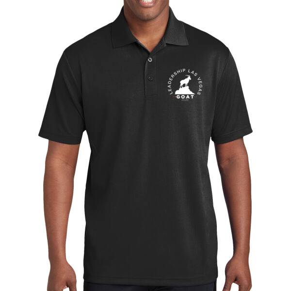 Leadership Las Vegas GOATS Polo – Sport-Tek ST640 (White Print) Thumbnail