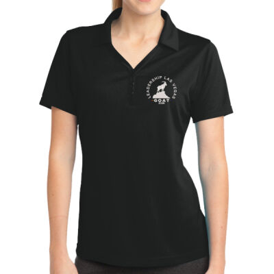 Leadership Las Vegas GOATs Women’s Embroidered Polo (White Thread Logo) Thumbnail